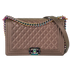 Medium Iridescent Boy Bag, £3,500, Handbags, Brown, Leather, Front view